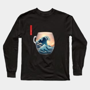 The Great Wave of Coffee Long Sleeve T-Shirt